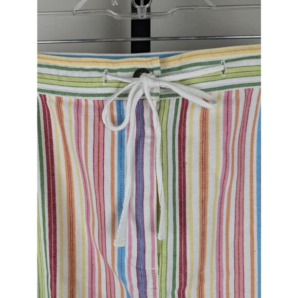 Vintage Christopher & Banks Colorful Striped Short Skirt 100% cotton canvas - Picture 4 of 6